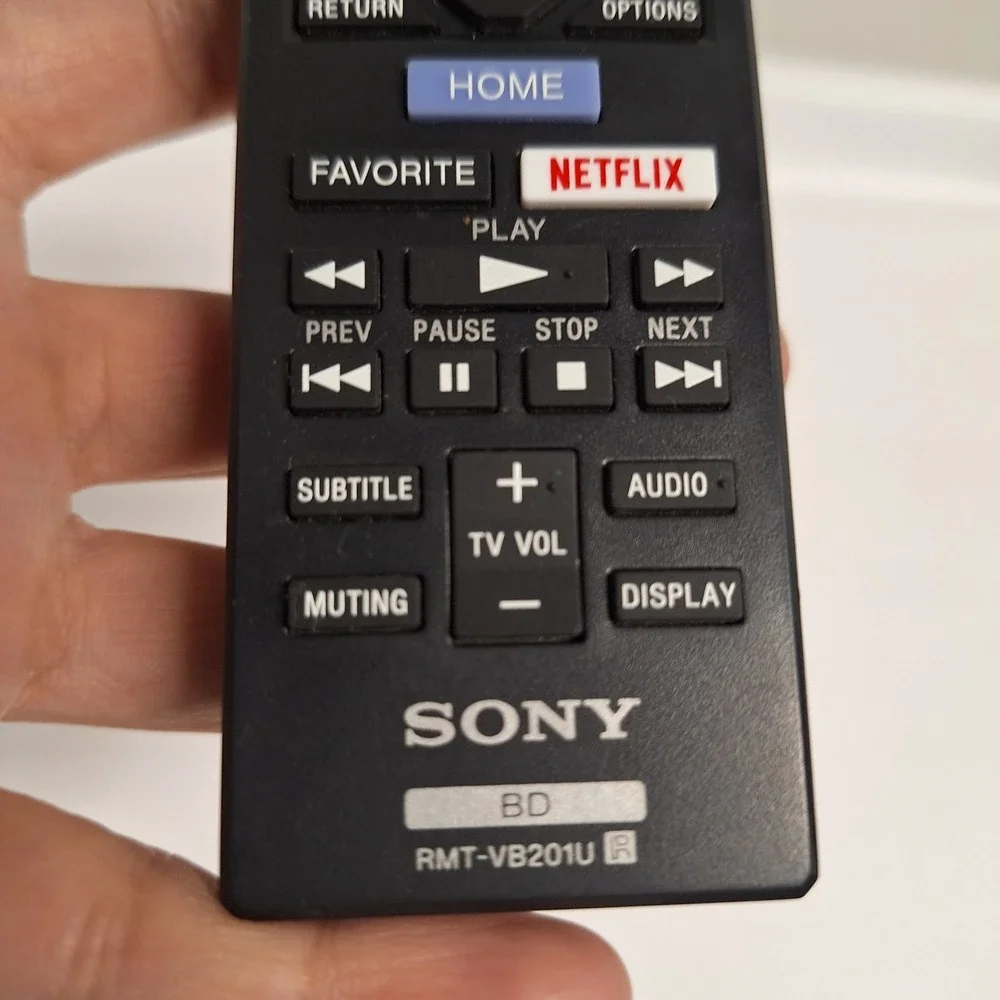 Sony Blu Ray Remote Control RMT-VB201U Netflix Button‎ OEM Replacement
